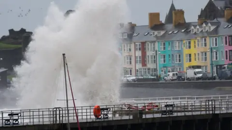 keith morris Big wave on Aberystwyth sea front