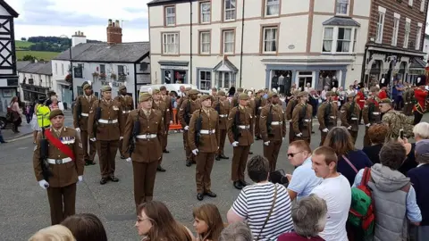 Denbighshire council Soldiers on parade