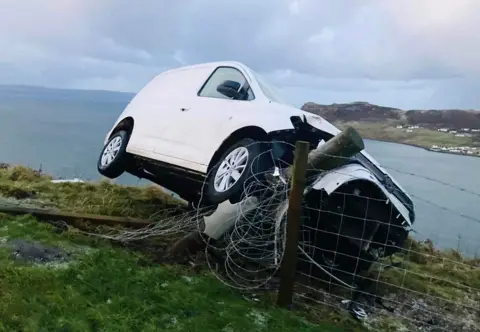 Magnus Burd Car overturned in Skye