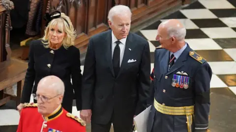 Reuters Joe Biden and Jill Biden at the funeral of Queen Elizabeth II