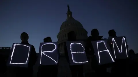 Getty Images Dreamers protest last night