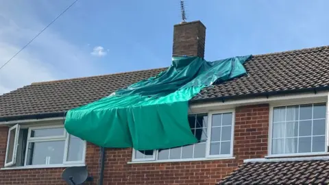 Damaged roof