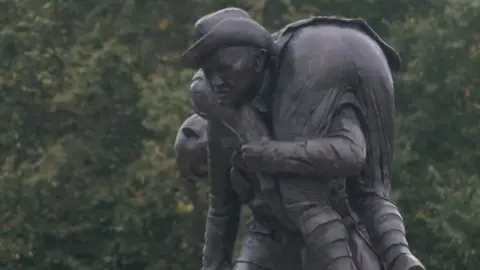 BBC Gurkha memorial statue in Aldershot
