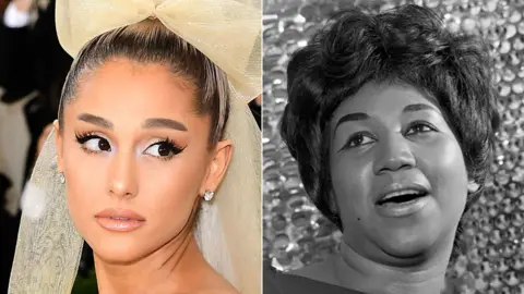 PA/BBC Ariana Grande and Aretha Franklin