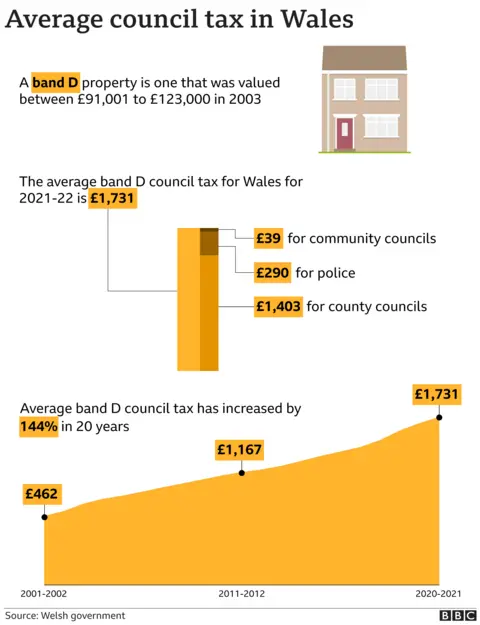 Council tax graph