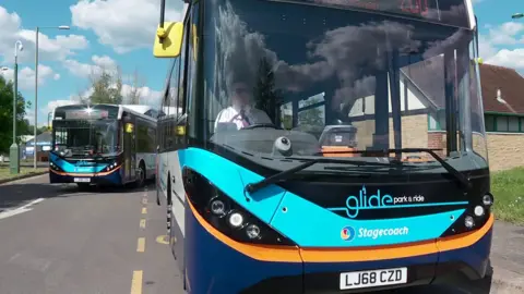 Electric bus in Guildford