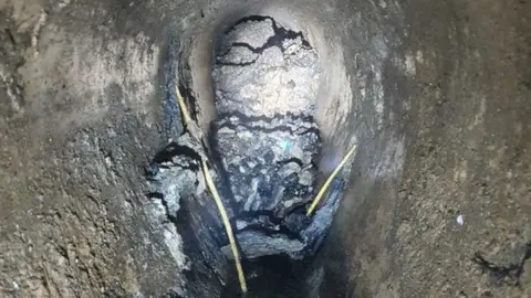 Fatberg in Liverpool sewer