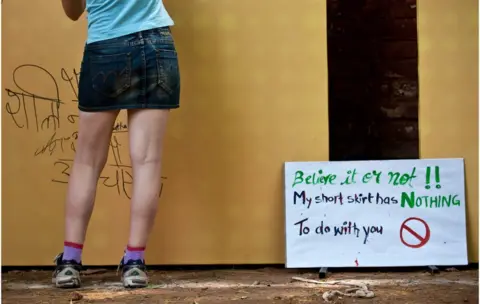 Getty Images India women's protest