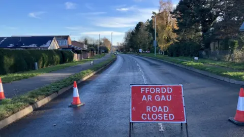 BBC Road closed in Presteigne