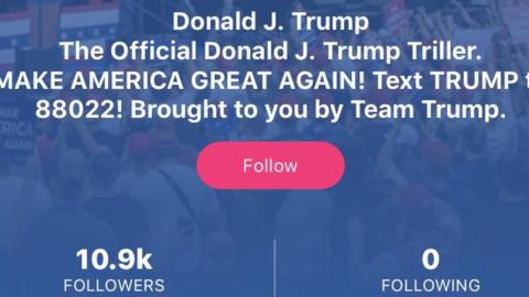 Donald Trump Joins TikTok Rival Triller - BBC News