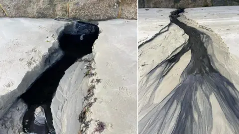 BBC Discoloured water on Havelet Bay, Guernsey