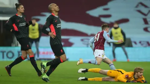 Louie Barry scores against Liverpool