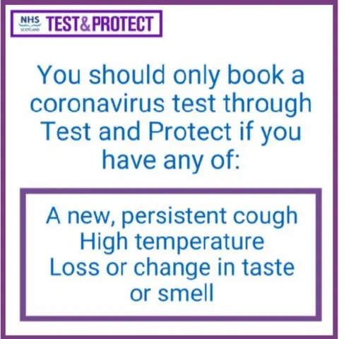 Scottish government Test and Protect infographic