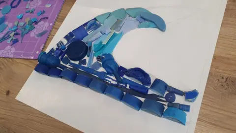 Norfolk Beach Cleans beach artwork