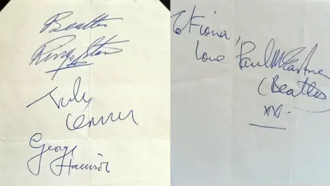 The Beatles Shop/PA Wire Autographs of the four members of the Beatles