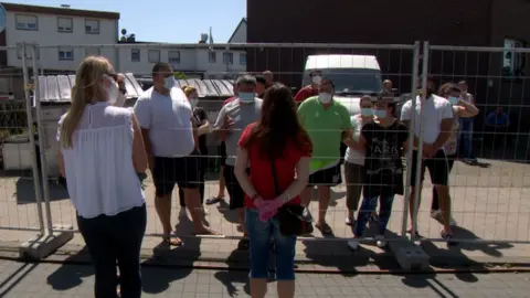 BBC Quarantined workers at the Tönnies meat processing factory in Gütersloh