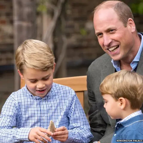 Kensington Palace Prince George, Prince William, Prince Louis