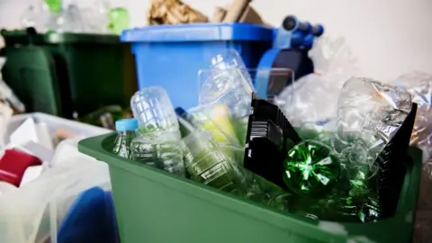 Getty Images Plastic in recycling bins