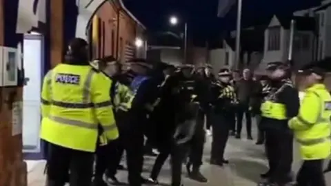 A2P Film of police on railway station