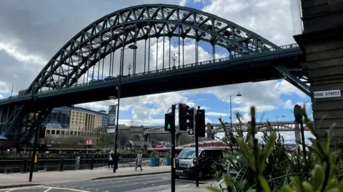 BBC Tyne Bridge from Newcastle Quayside