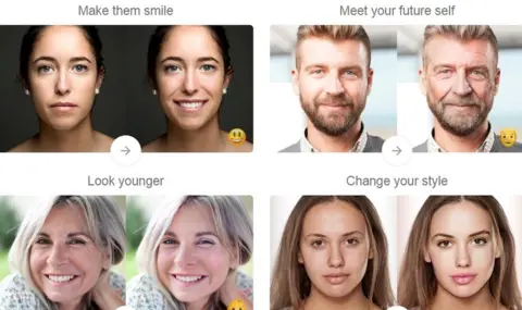 FaceApp Examples of FaceApp features