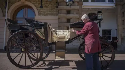 PA The Ascot Landau, which the couple will use for the procession after the wedding