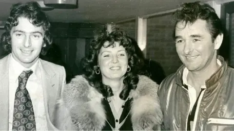 Niels McGuinness Trevor and Helen Francis with Brian Clough