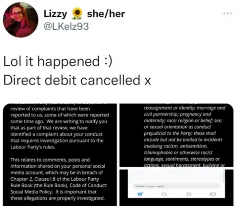 Twitter Lizzy Kelly tweet