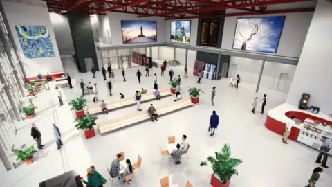 Sunderland City Council CGI if the interior of the revamped Sunderland train station