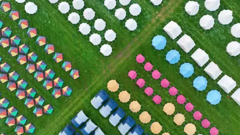 Reading festival tents