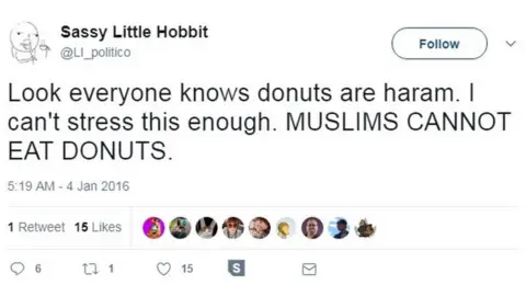 @LI_politico/Twitter Look everyone knows donuts are haram. I can't stress this enough. MUSLIMS CANNOT EAT DONUTS.