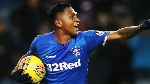 Getty Images Rangers striker Alfredo Morelos in 2019