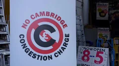 A No Cambridge Congestion Charge banner