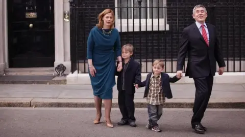 Getty Images Sarah and Gordon Brown with their two sons