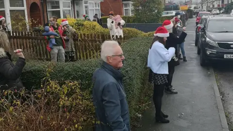 PA Media People practicing ringing their bells in Harrogate, North Yorkshire