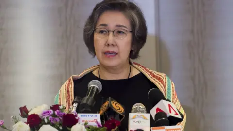 AFP Yanghee Lee speaks at a press conference