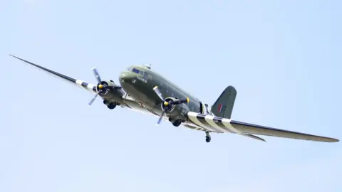 Getty Images Photo of Battle of Britain Memorial Flight's Douglas C-47 Dakota