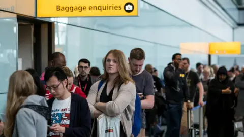 Getty Images Airport queues