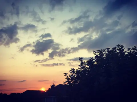 Esther Johnson The sun setting over Lye Valley