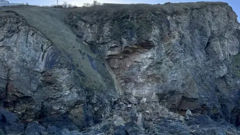 St Agnes Coastguard Rescue Team The cliff fall at Porthtowan beach