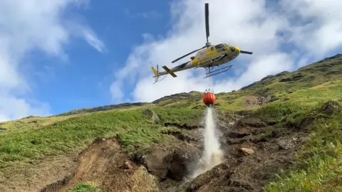 Bear Scotland Helicopter at A83 Rest and Be Thankful