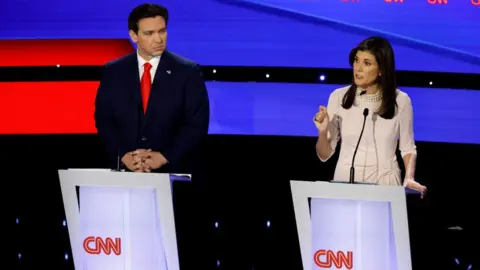 Getty Images Ron DeSantis and Nikki Haley