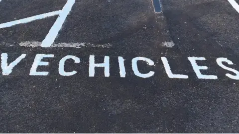 BBC Car parking bay with mispelled word