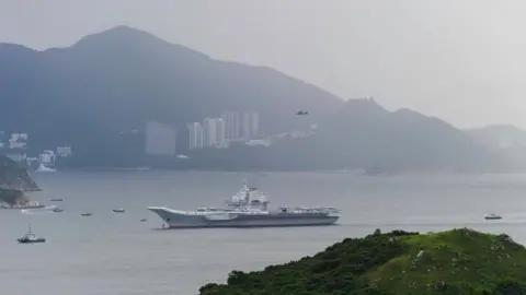 AFP The Liaoning entering Hong Kong port