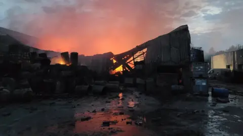 Hereford and Worcester Fire Service Scene of fire