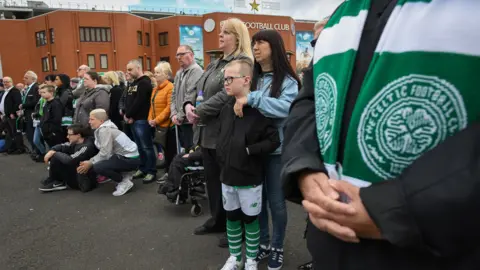 Getty Images Fans outside Celtic Park