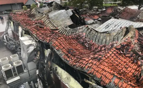 SM Tony Walker/NYFRS Fire at B&M in York Clifton Moor