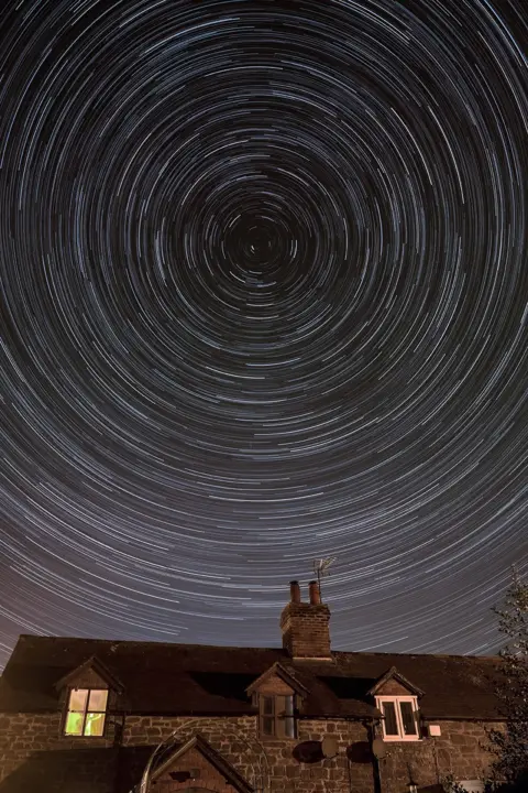 Nick Jackson / SWNS Star trail over Shropshire