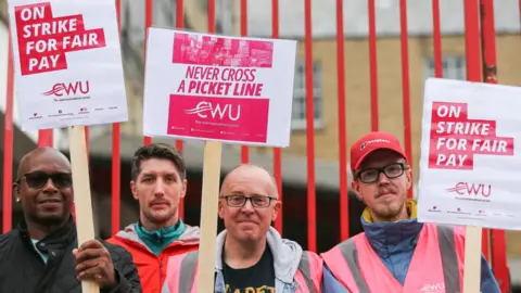 EPA Royal Mail workers on strike