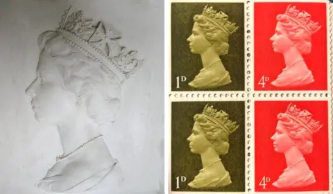 The Royal Philatelic Society London / Royal Mail Machin mould / Machin stamps